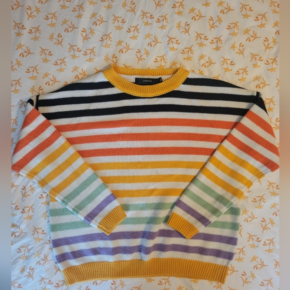Zesica Sweaters - Zara Multicolor Striped Women's Sweater